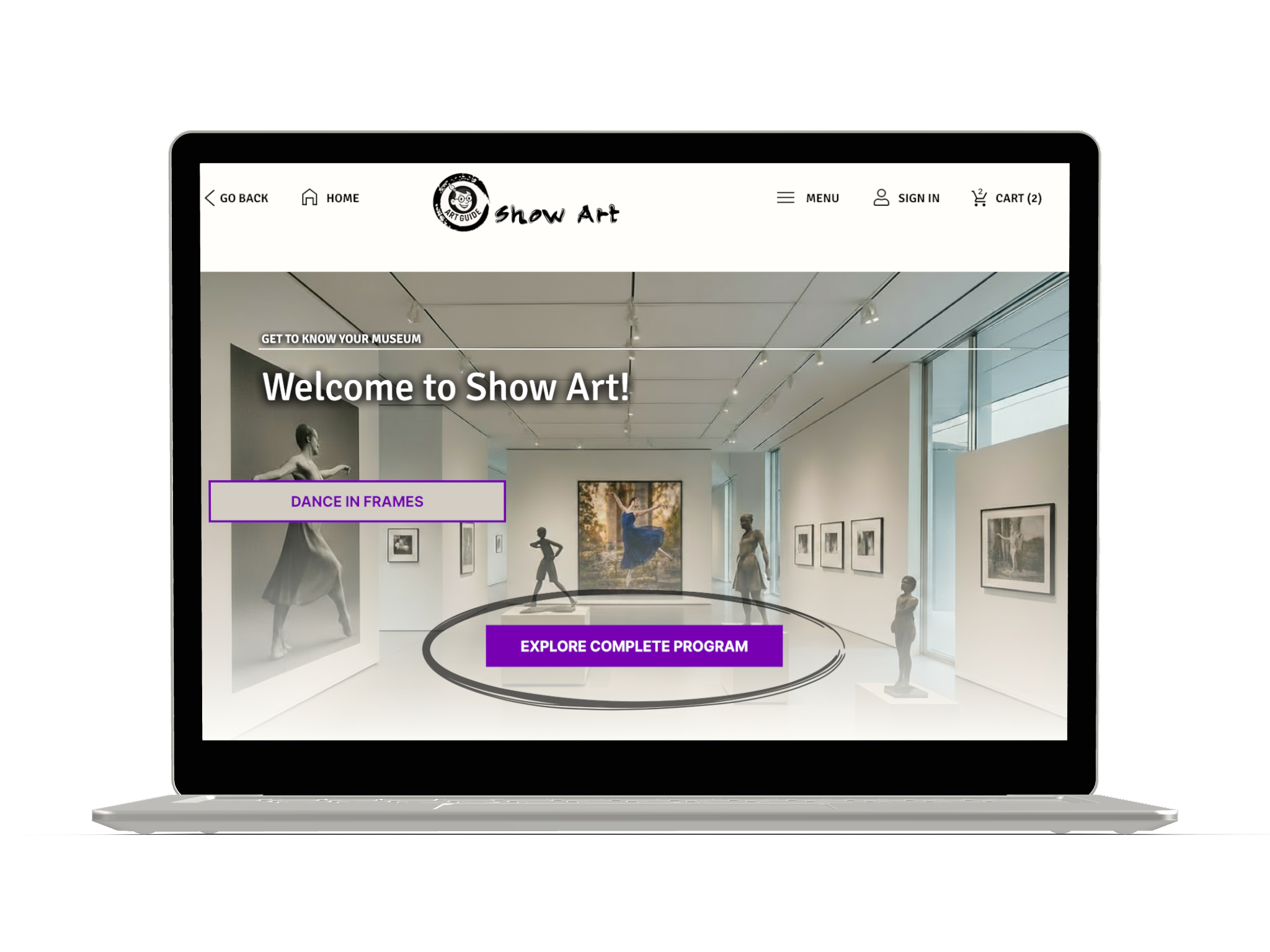 Show Art - Museum App - Responsive Website