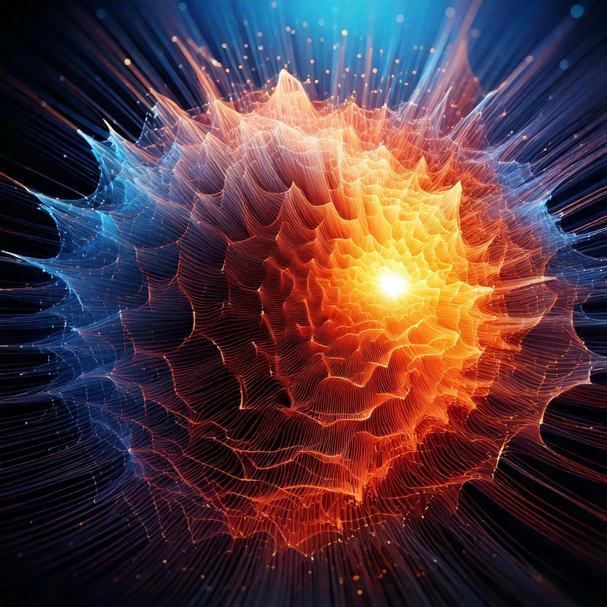 Firefly A deep, abstract representation of cross-entropy loss, with waves collapsing toward a single.jpg