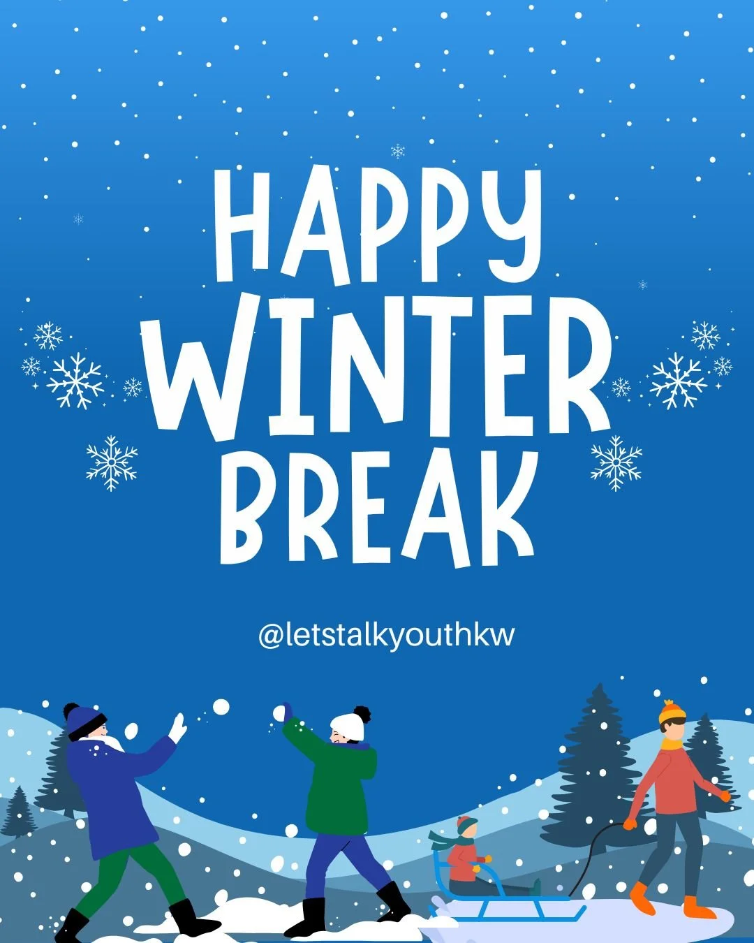 We want to wish everyone a joyful winter break! ❄️

 Take some time to relax, recharge, and enjoy special moments with your loved ones ⛄

The Let's Talk Team will also be taking a short break! We&rsquo;ll be out of the office from December 19, 2025 a