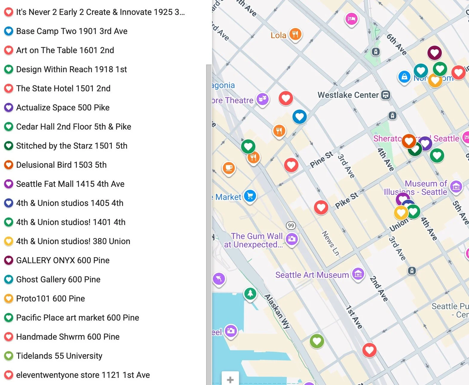 Join the community this Friday, from 5-8pm, for the Downtown Art Walk, featuring art, crafts, music, and more! As always this event is free and all ages and supported by @4culture and @belltownartwalk. Plan your route via the interactive map in our P