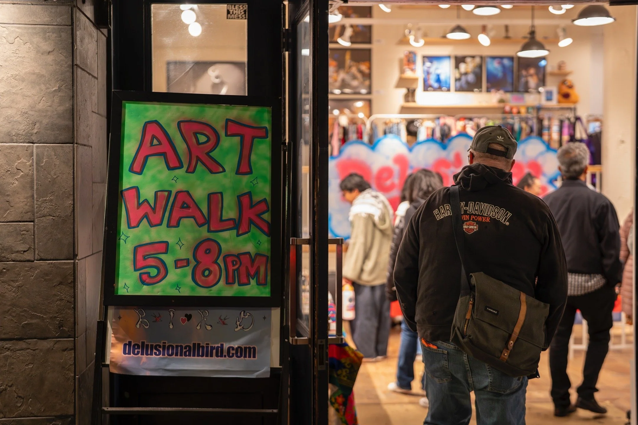 It's always a good time at @delusionalbirdshop! Thanks to @films.about.artists for capturing these moments from the October art walk! #seattleartists #vintage #community #craftnight #fridaynight #free #allages