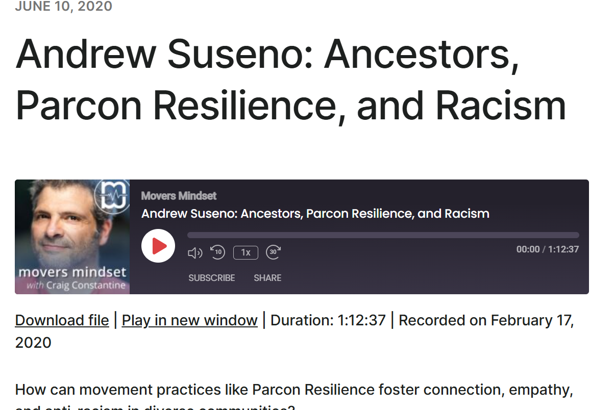 How can movement practices like Parcon Resilience foster connection, empathy, and anti-racism in diverse communities?