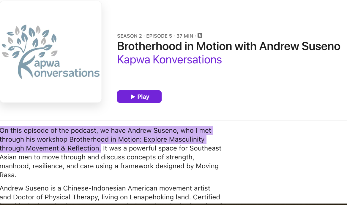 Interview with Paul Jochico; for a substack article on his experience go to: https://pauljochico.substack.com/p/brotherhood-in-motion