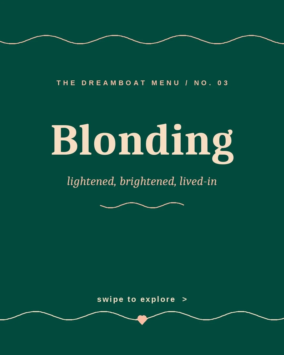 💛Blonde isn&rsquo;t just one service &mdash; we want to help you pick the right one to reach your desired results in the least amount of time with the least amount of stress on your hair.

➡️Swipe through the new blonding menu to find what you&rsquo