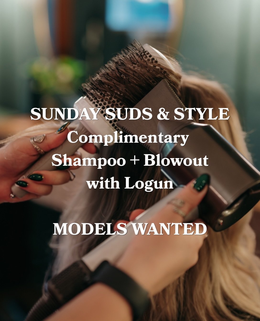 Your Sunday plans just got a little more glamorous 🫧

You know Logun as our front-of-house coordinator&mdash;now he&rsquo;s building his skills behind the chair as a junior stylist! We&rsquo;re looking for Sunday models for a free shampoo + blowout 
