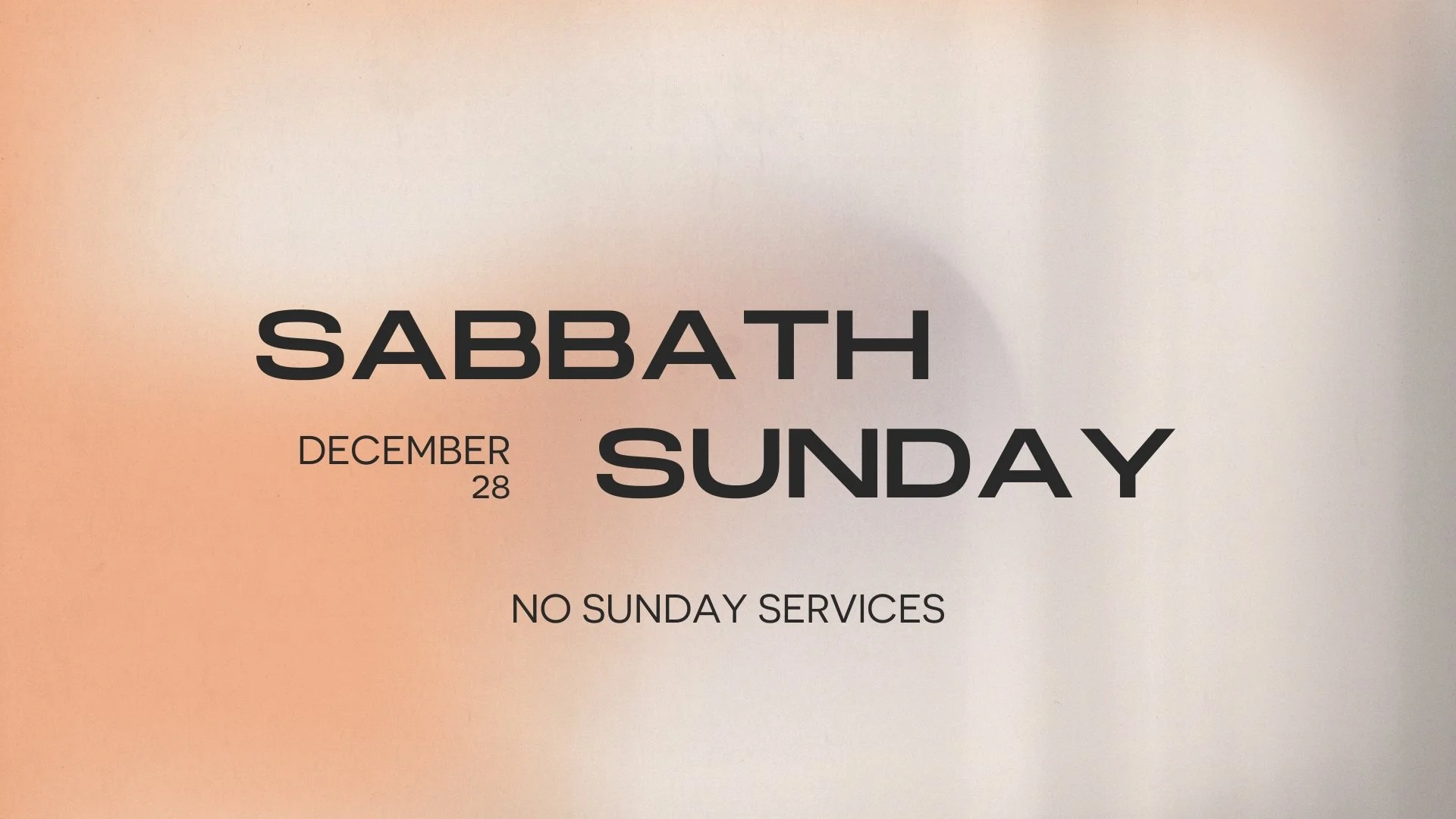 Sabbath Sunday