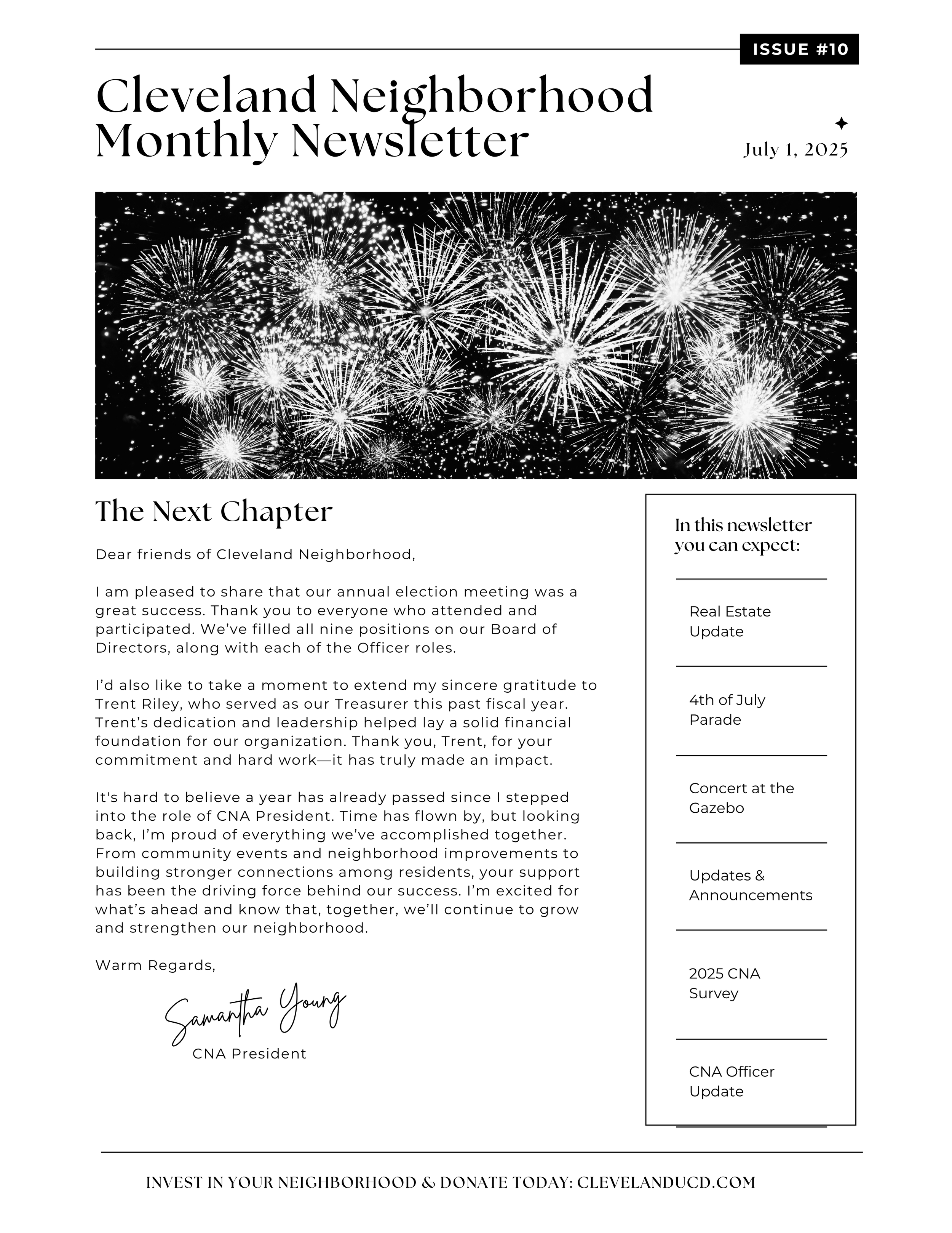July Cleveland Neighborhood Newsletter