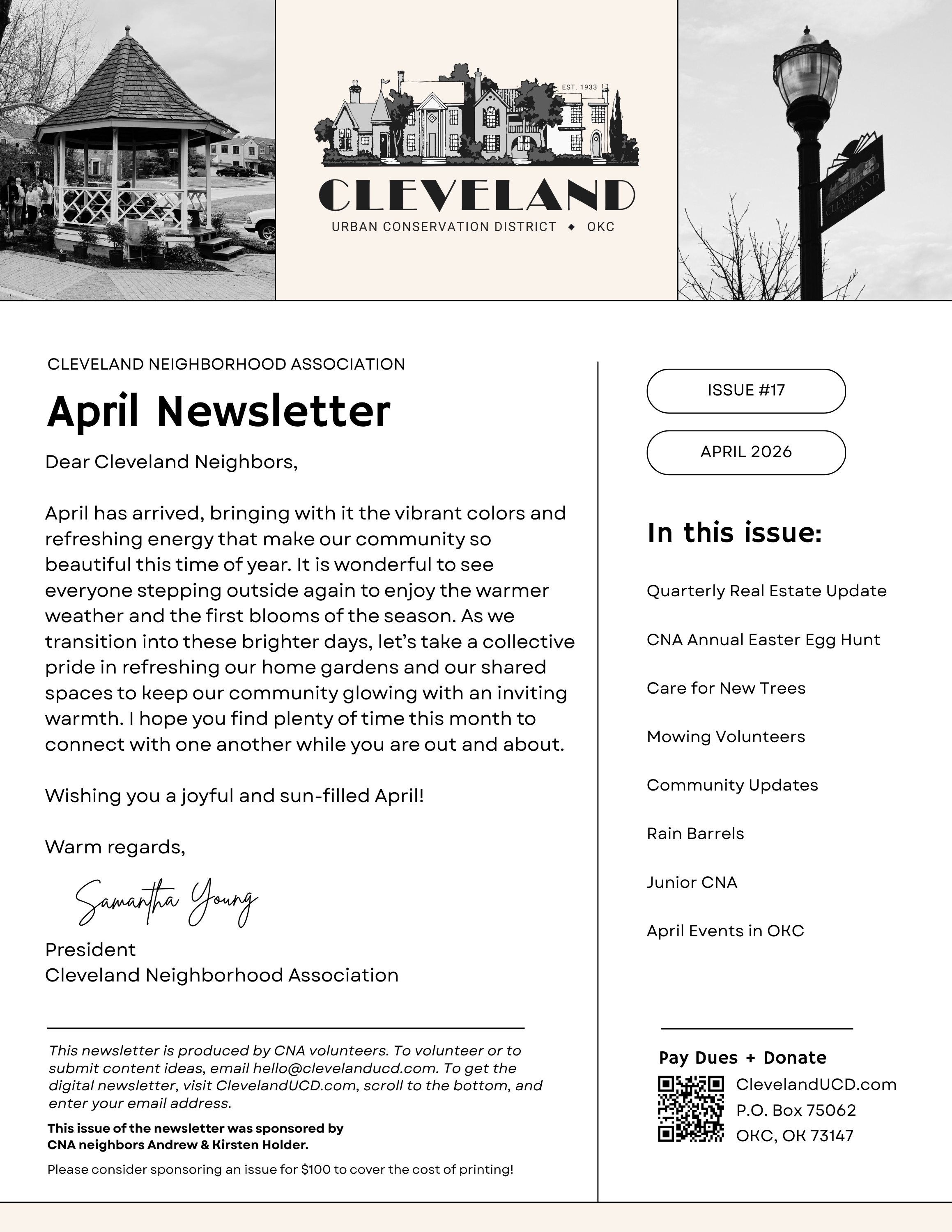 April 2026 Cleveland Neighborhood Newsletter