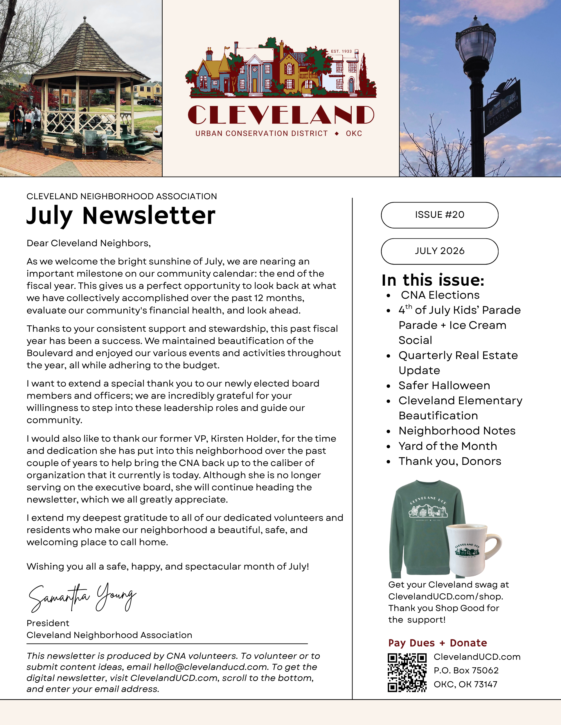 July 2026 Cleveland Neighborhood Newsletter