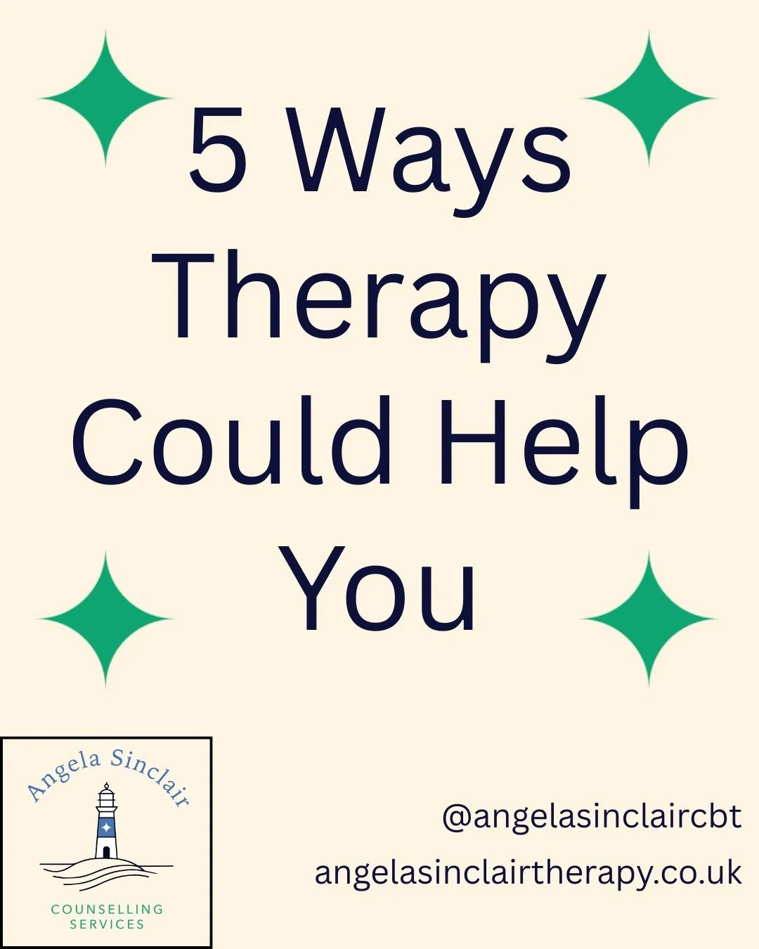 Therapy can be a powerful tool for improving mental health and overall well-being.

If any of those points stand out to you, I can help you dig into them more.

Get in touch for more information or to book a free consultation.