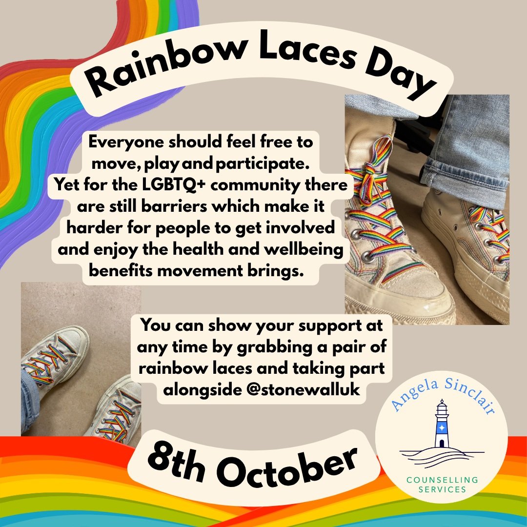 Today is @stonewalluk Rainbow Laces day!

LGBTQ+ people are disproportionately affected by poor mental health.

A recent YouGov survey found that 76% of people identifying as members of the LGBTQ+ community have experienced, or were currently experie