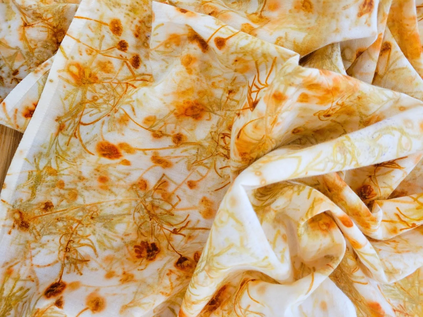 Orange coreopsis bandana detail 2