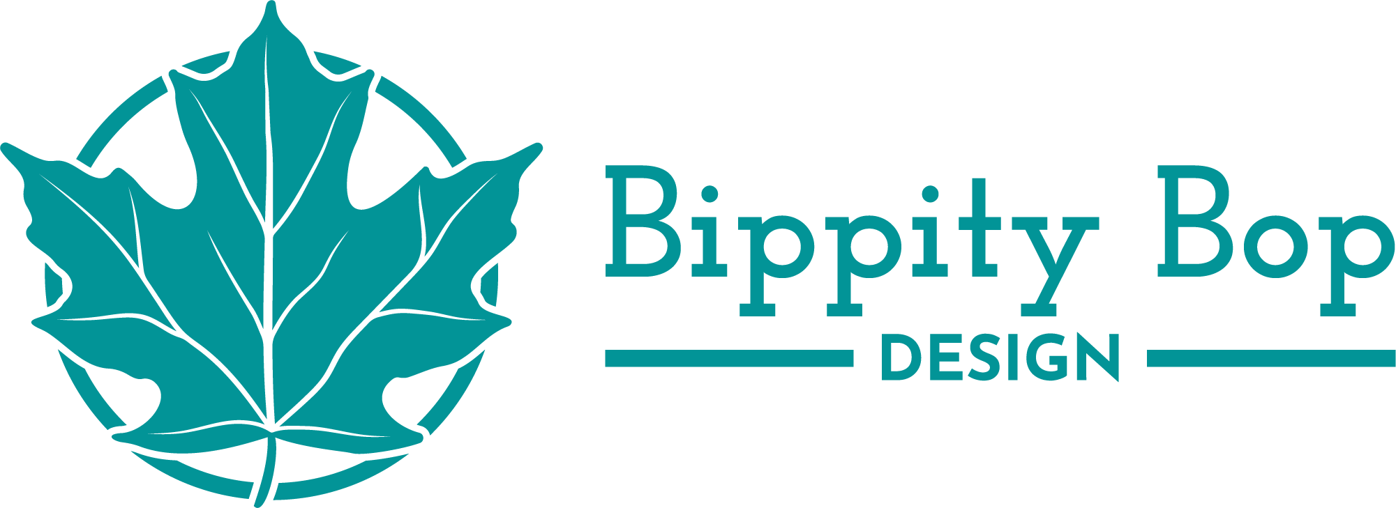 Bippity Bop Design Logo teal
