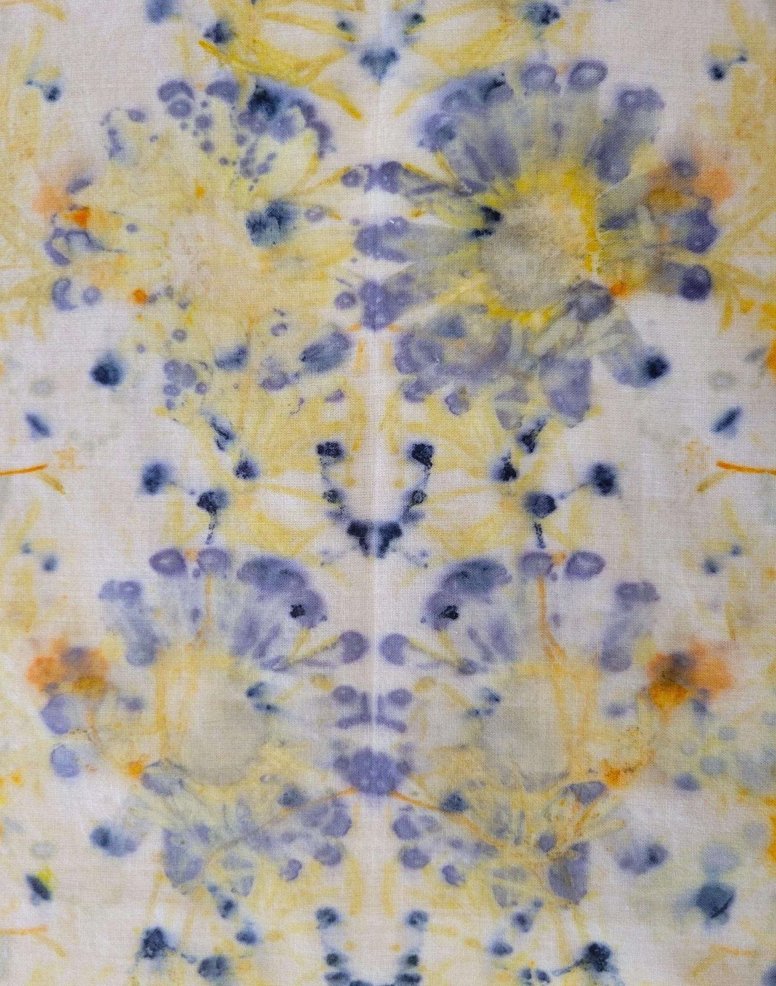 Yellow and blue bandana detail