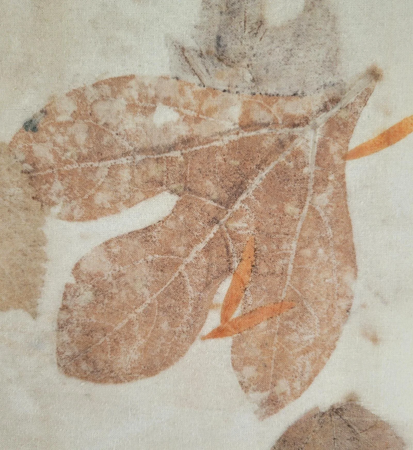Sassafras leaves wall hanging (detail)