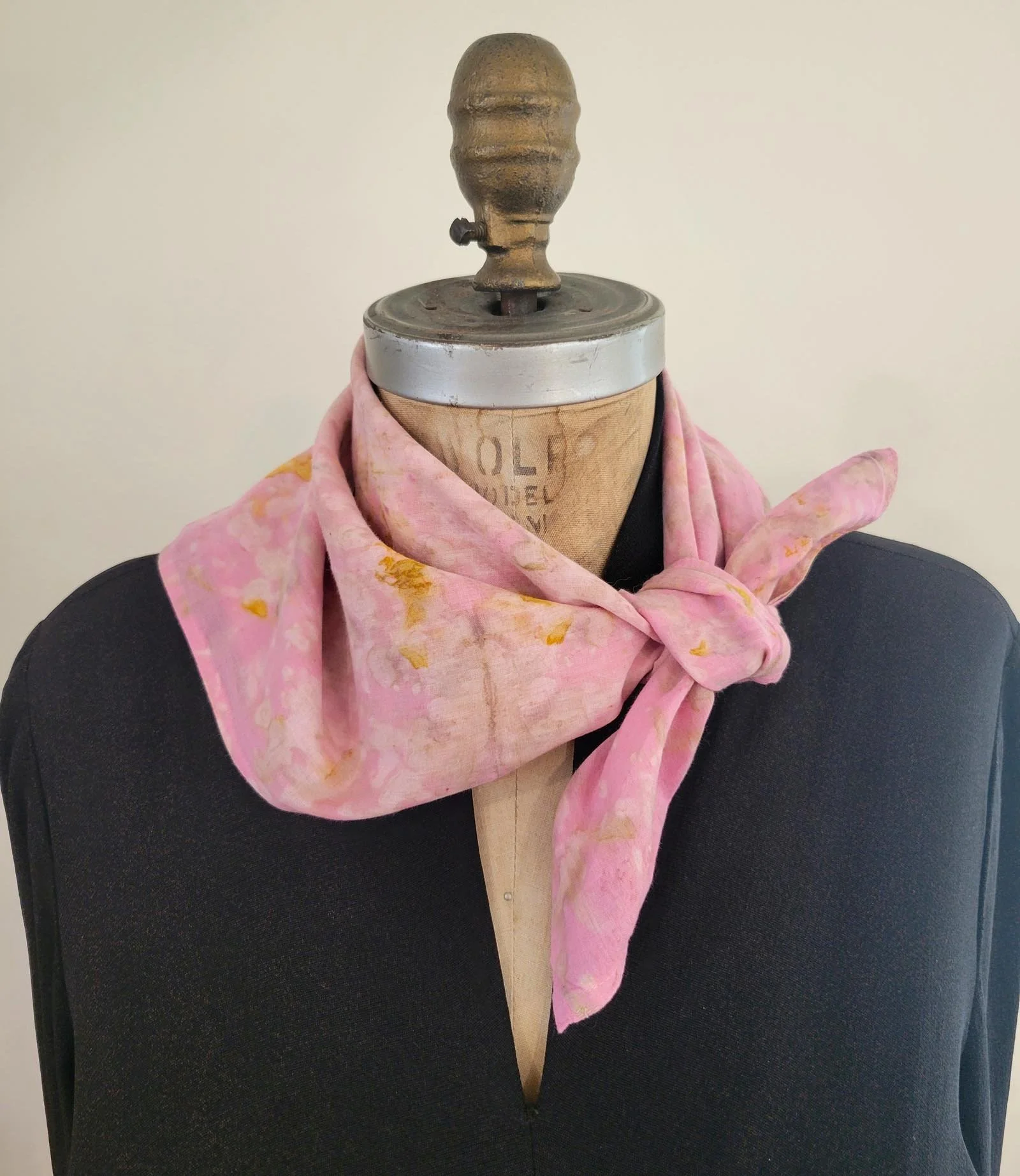 Marigold and pink dye bandana