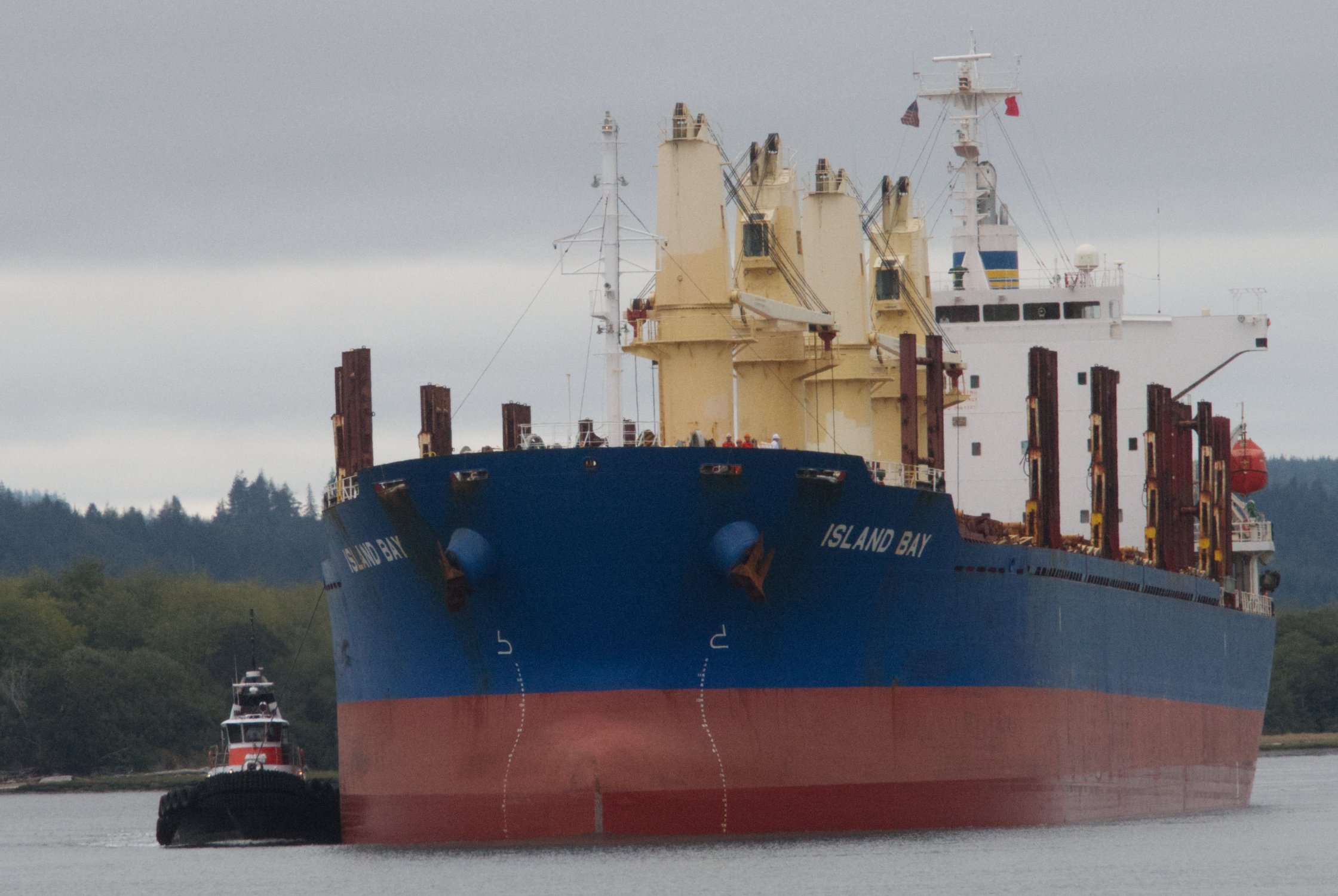 The Island Bay is half the size of container ships Coos Bay hopes to attract.  (John Bragg)