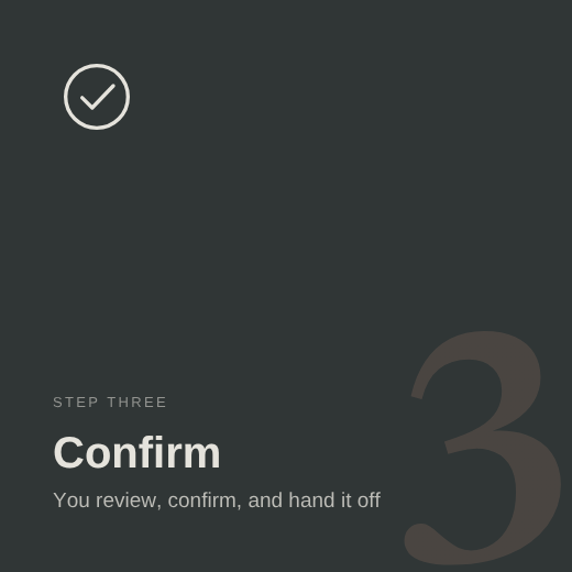3. confirm