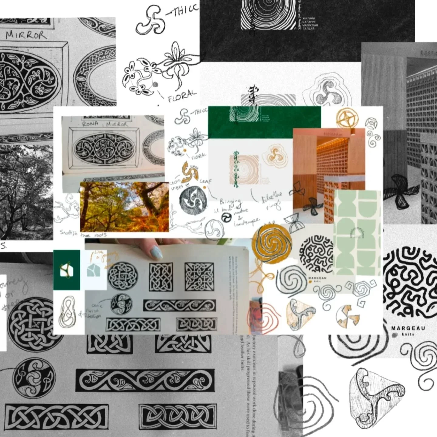 2/3 Sketchbook insights 

I spent an afternoon in the library, somewhere I'm not sure many people go anymore and it was so refreshing to find books with historic shapes of meaning for this brand development piece.