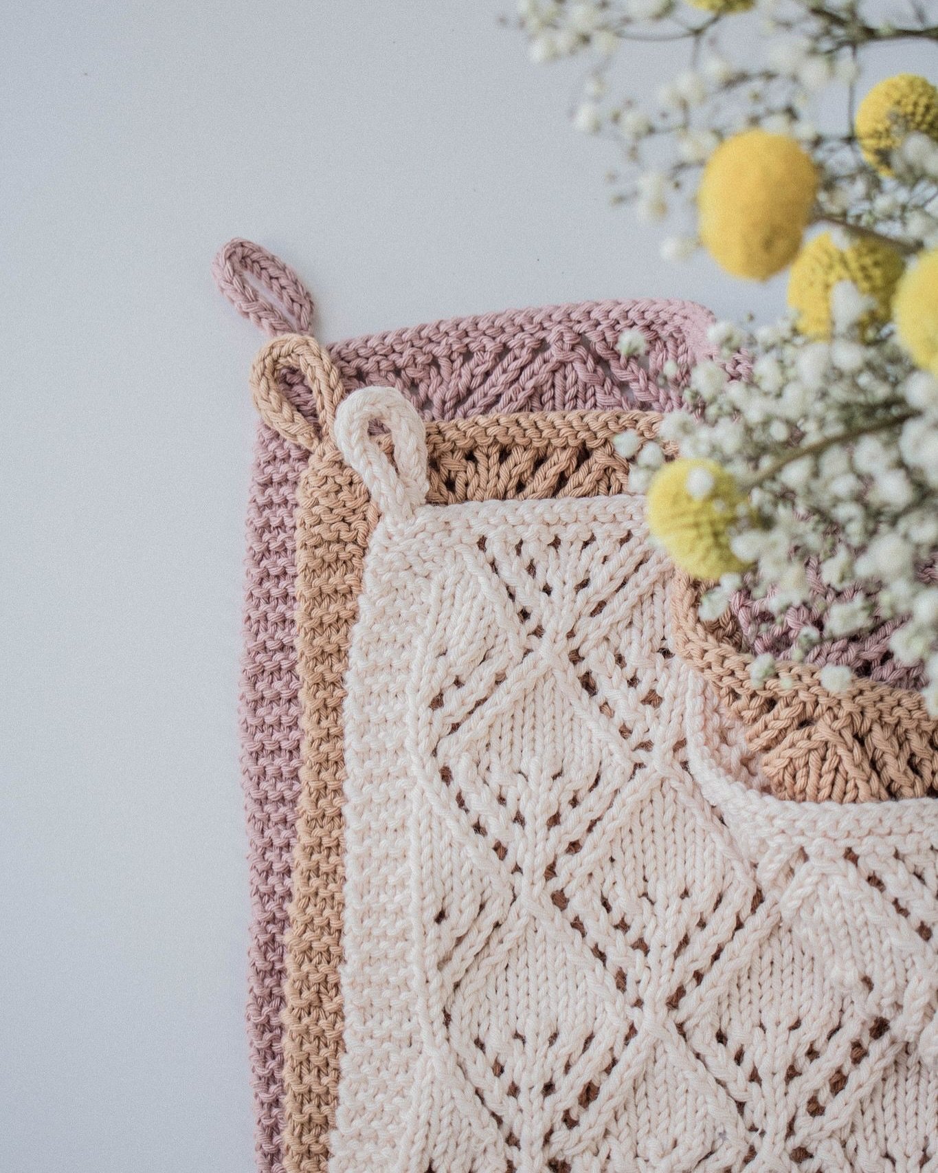 Among the yarns Yessy chooses to work on her knit pieces, she knits other Natural fibers like wool and cotton. They are beautiful to knit with and they are also biodegradable, renewable, and gentle on the planet. Wool naturally insulates and resists