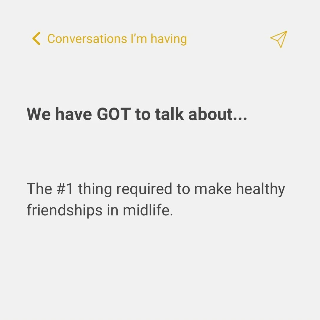 I keep having the same  conversations over and over with women &amp; I think it&rsquo;s time we talk about it. 

Making &amp; keeping friends in midlife can be challenging AND incredibly rewarding.  Friends are truly part of my soul family and I woul