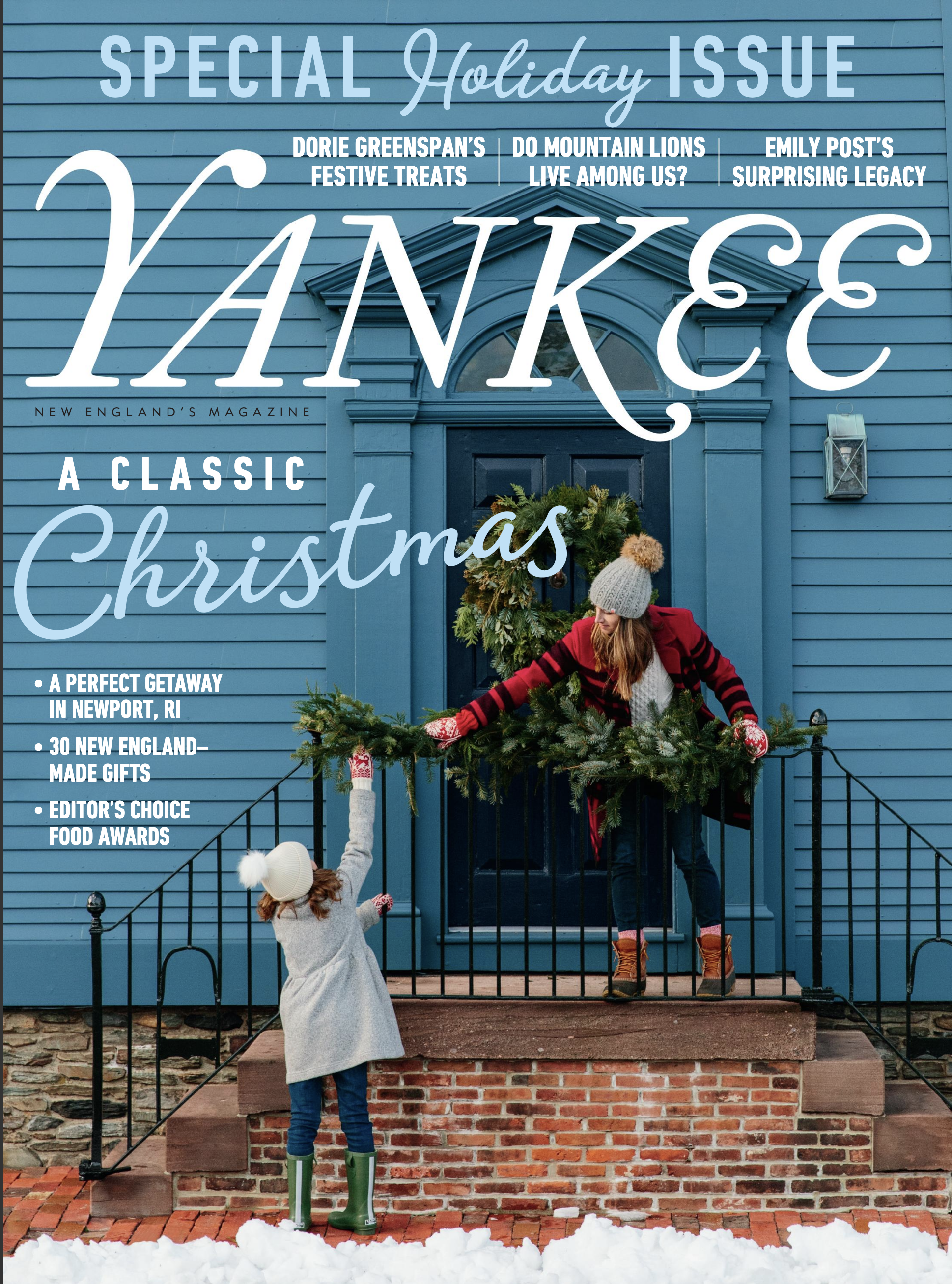 Yankee Magazine, Christmas in Newport RI (cover + cover story)