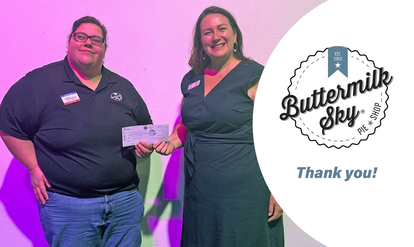 CASA of Tarrant County got a big slice of the pie from the June Pie It Forward Buttermilk Sky Pie Shop in Arlington! Thanks for your support Caroline and crew from Buttermilk Pie!