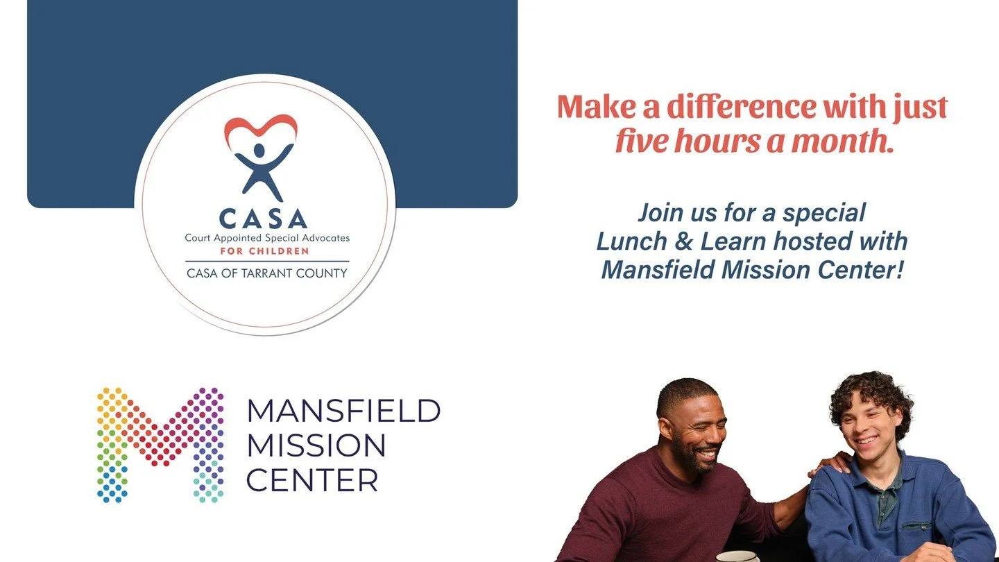 Join us for a casual Lunch &amp; Learn to discover how you can change a child&rsquo;s story as a CASA volunteer. You&rsquo;ll meet CASA staff, hear about our mission, and get answers to your questions&mdash;all while enjoying a light lunch, our treat