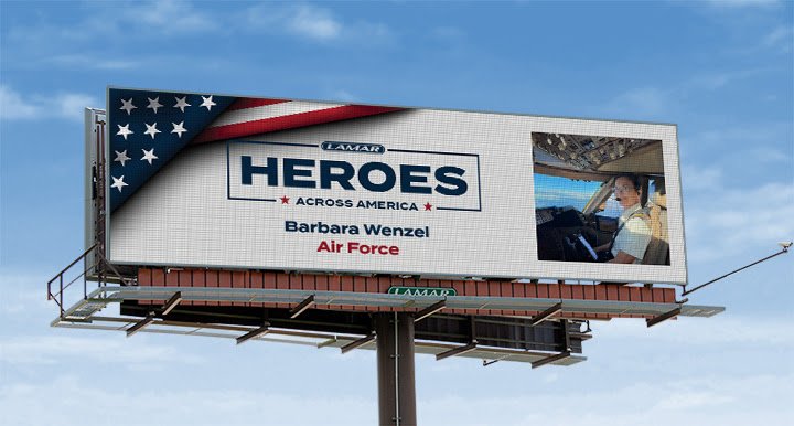 Estamos muy contentos de presentar a la veterana y voluntaria Barbara en la campaña Heroes Across America de Lamar. ¡Gracias a Lamar Advertising Company por presentar a Barbara! #heroesacrossamerica