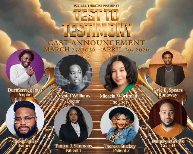 CASA will be in the Jubilee lobby to share our mission with theater goers this coming up Sunday, April 12th for the matinee production of "Test to Testimony" as part of our ongoing partnership and support of each other. We will also be ther