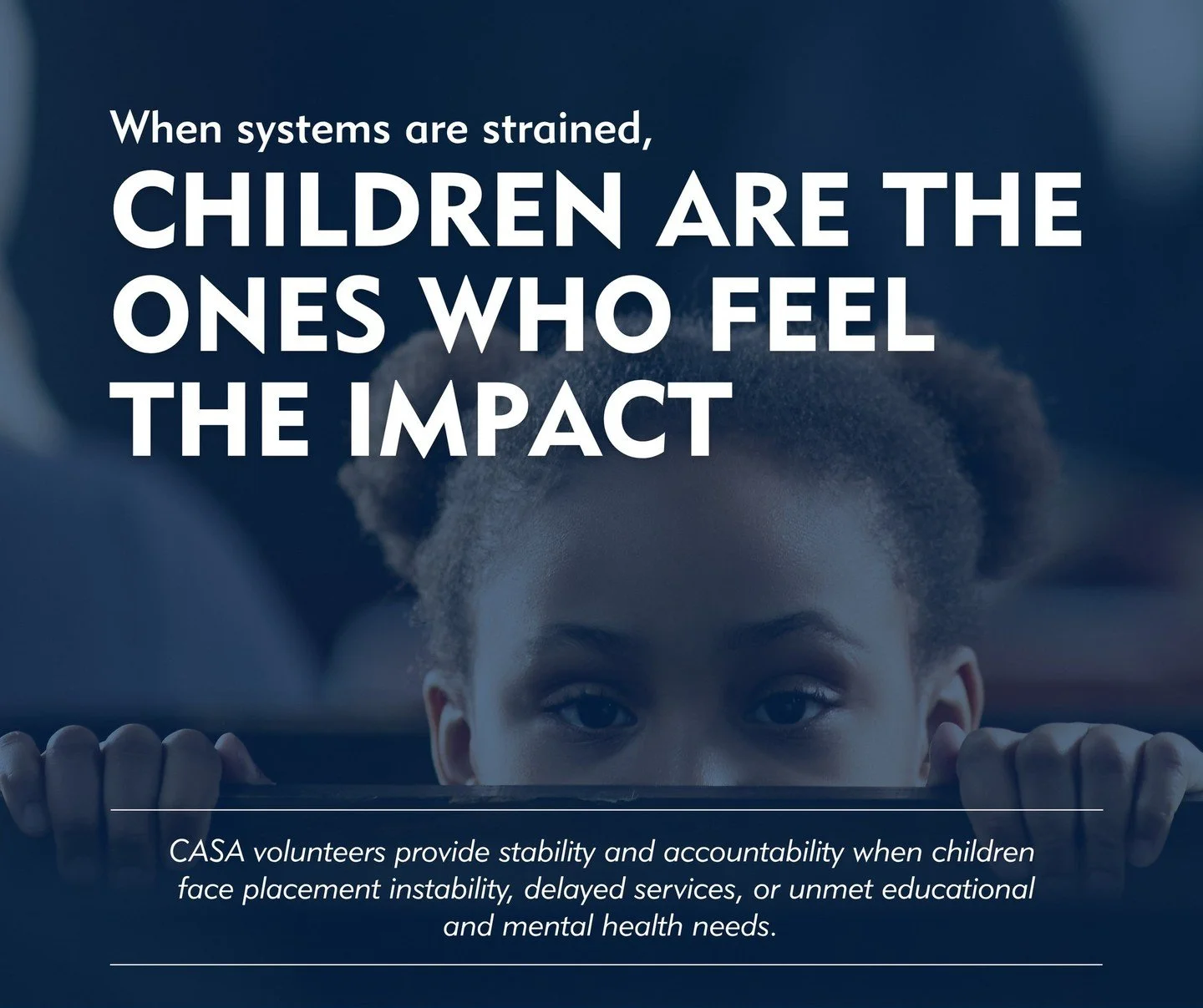 Los voluntarios de CASA están aquí para aliviar la carga que supone el cambio para los niños y las familias que se encuentran en el sistema de protección de la infancia. 👏

Se encargan de supervisar que se presten los servicios, de plantear las inquietudes ante los tribunales y de garantizar que se cubran las necesidades educativas, médicas y de acogida del niño.