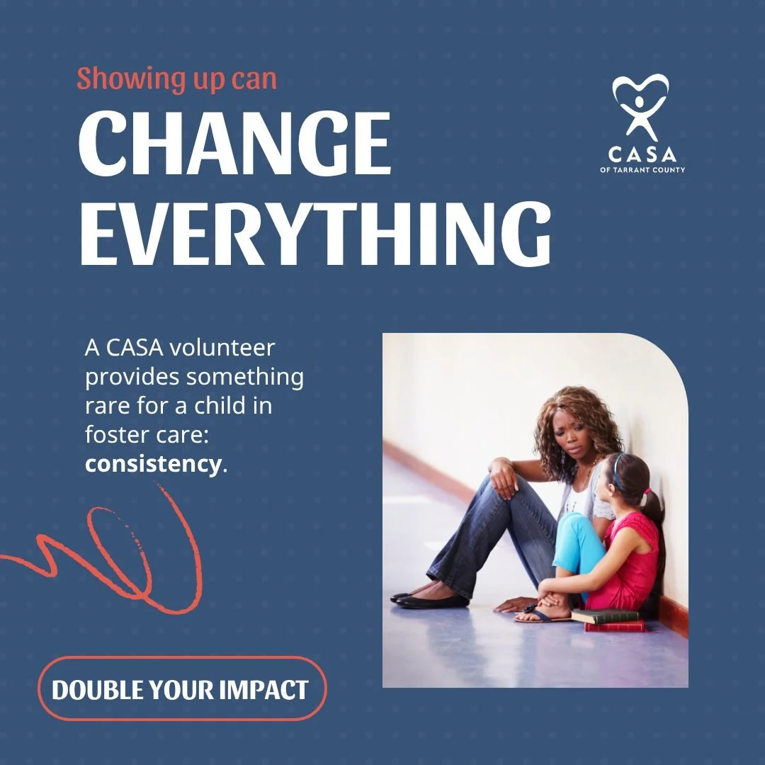 We&rsquo;re halfway through National Foster Care Month and there&rsquo;s still time to make twice the impact for children in Tarrant County.

Thanks to a generous $15,000 matching challenge, every gift will be doubled through May 31.

Your gift helps