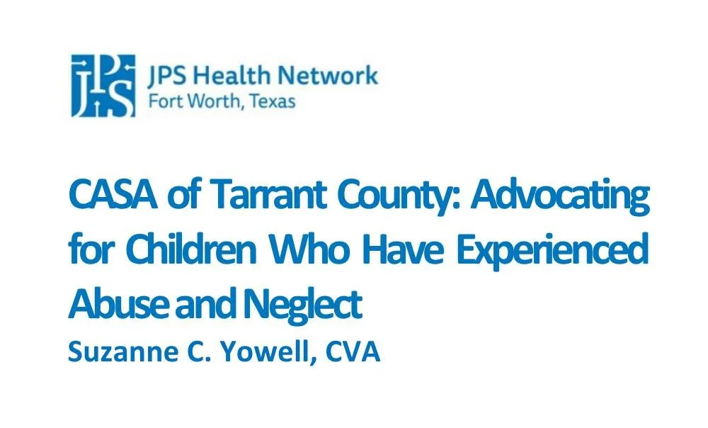CASA of Tarrant County was honored to participate in the @JPSHealthNetwork Grand Rounds program, sharing our mission with frontline medical and behavioral health professionals.

Our Director of Community Partnerships recently met Accreditation Counci