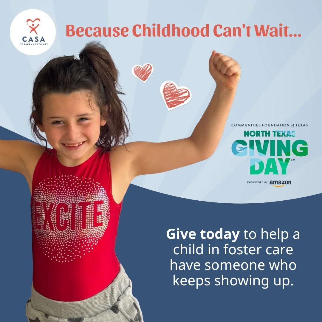 For a child in foster care, so much can change in a short amount of time&mdash;where they live, where they go to school, and the adults they see every day.

Having one consistent person by their side can make all the difference.

Your gift today will
