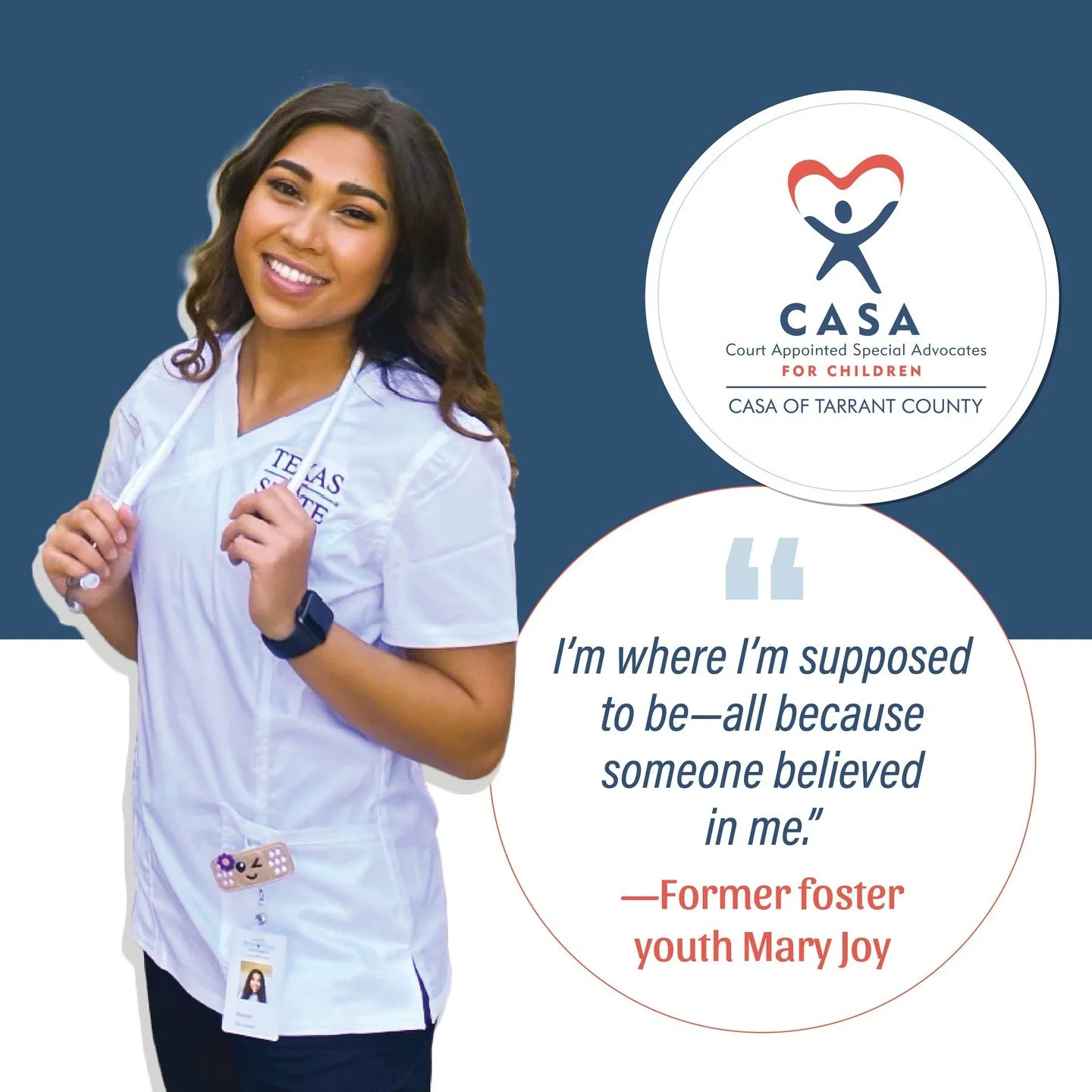 «Estoy donde debo estar, y todo gracias a que alguien creyó en mí».
—Mary Joy, antigua joven en acogida

Un adulto que se preocupe por el niño y le acompañe de forma constante puede marcar una diferencia duradera en la vida de un niño.

Como voluntario de CASA, puedes...