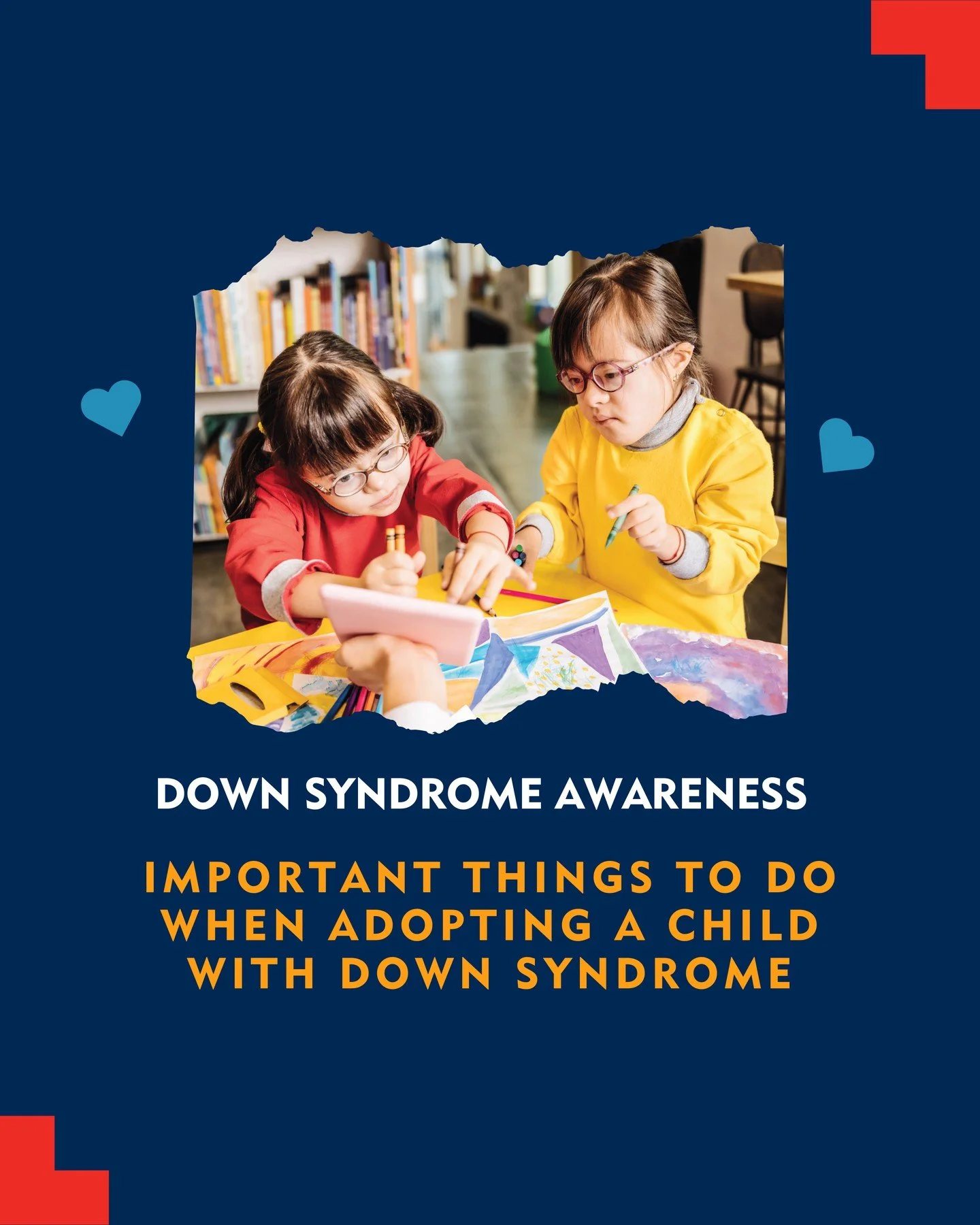 October is Down Syndrome Awareness Month! 💙💛

Every child deserves to grow up in a safe, supportive and informed family. For families considering adopting a child with Down syndrome from foster care, preparation and education can be an important pa