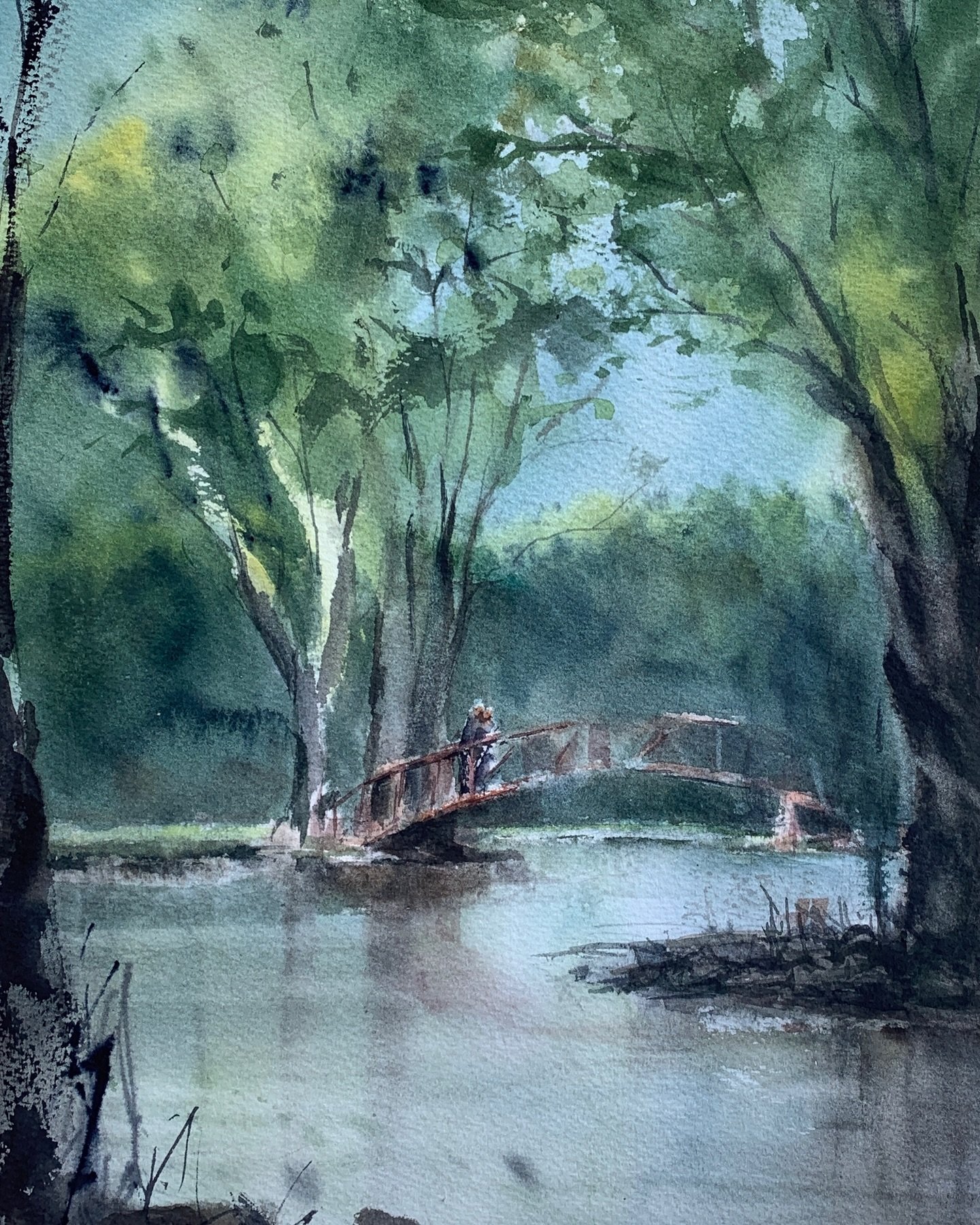D&iacute;a mundial de la acuarela✨

Hoy celebro no solo a la acuarela como t&eacute;cnica, sino como una gran maestra en mi vida. 
.
Hace algunos meses, recibir una distinci&oacute;n en el concurso plein air del Festival Internacional de Acuarela @ya