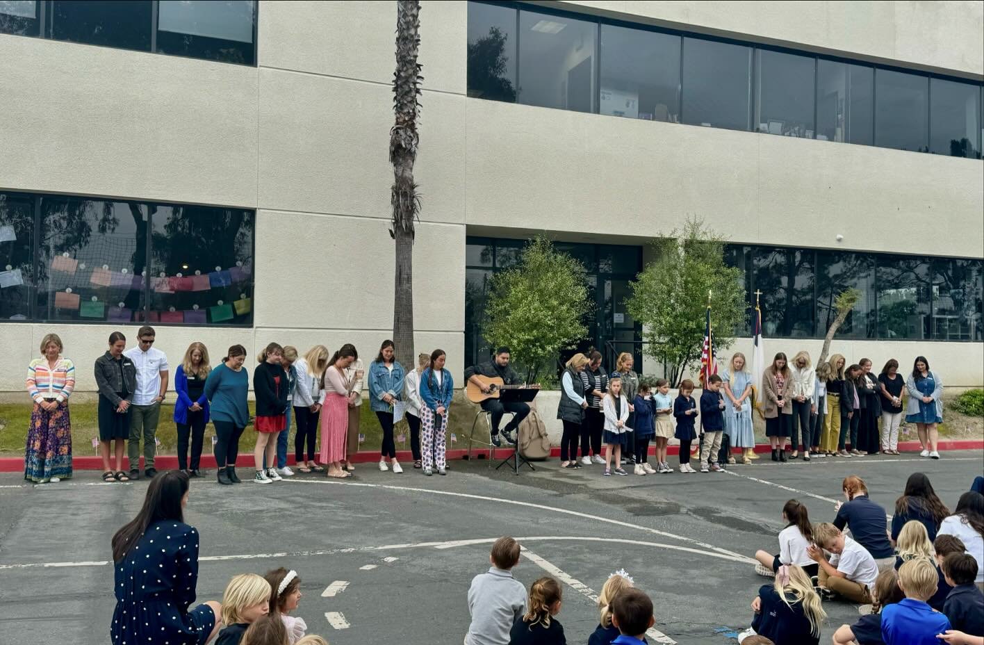 Today, on the 73rd annual National Day of Prayer, we gathered together as a school family to lift our praises and prayers to God, whose way is perfect. SCCS students shined bright as they sought the Lord with great faith. They prayed boldly for famil