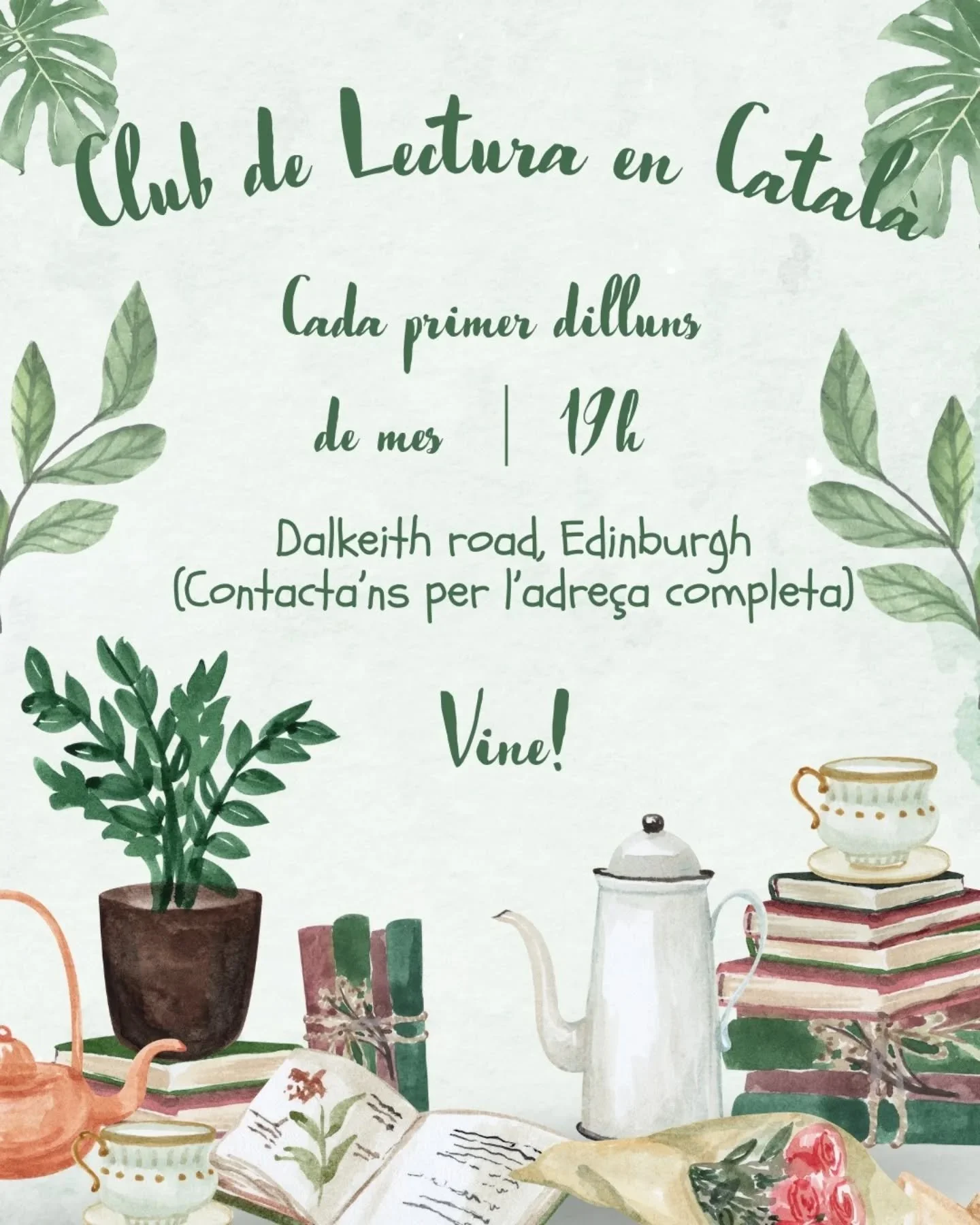 📚Torna el setembre i, amb ell, les trobades del Club de Lectura del @ccescocia. Vine i explica'ns qu&egrave; has llegit aquest estiu i fes-nos recomanacions. 

🫖Serveix-te una bona tassa de te i fes tert&uacute;lia liter&agrave;ria amb altres catal