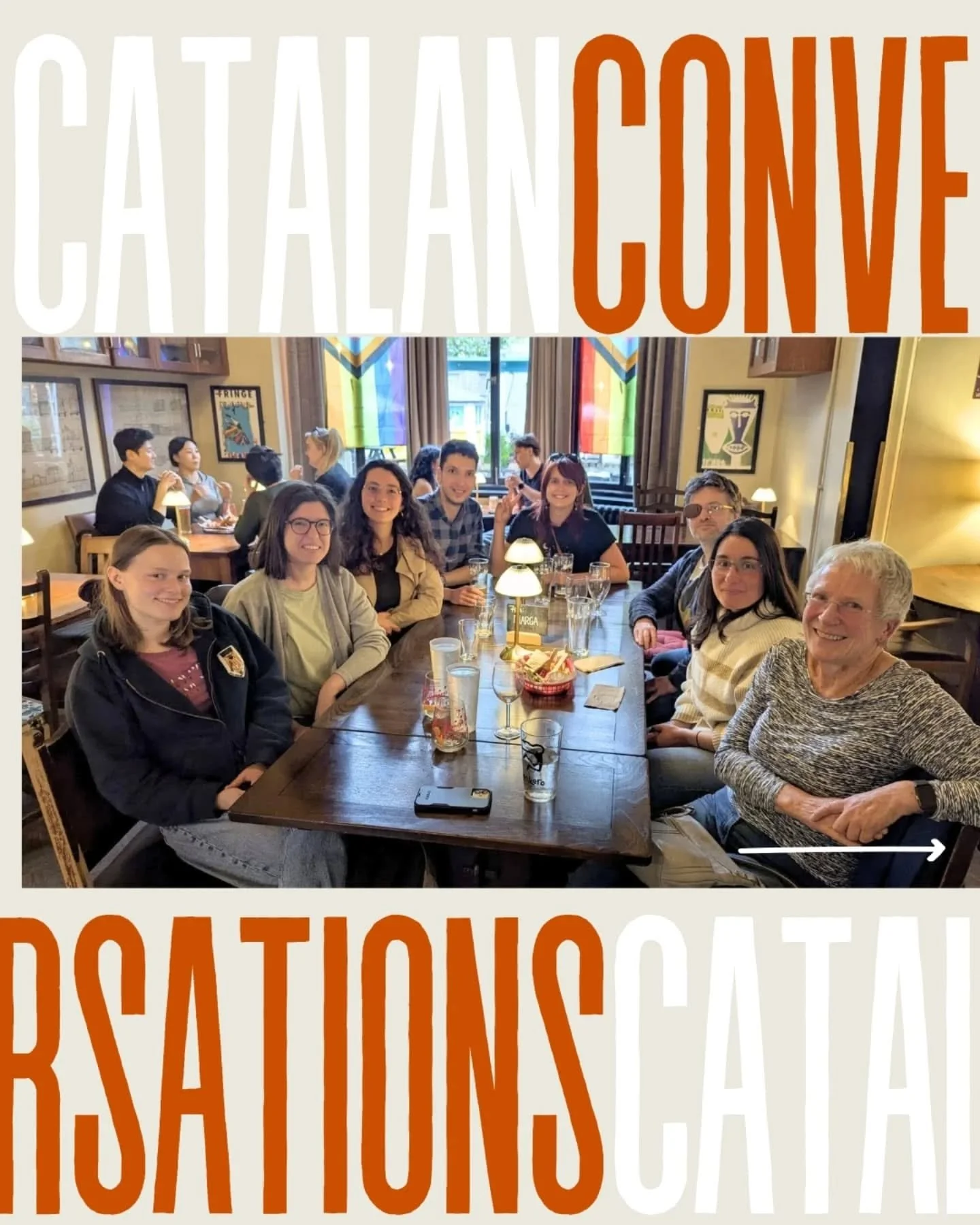 Vine a con&egrave;ixer-nos i a practicar el catal&agrave;! El mes de setembre, ens reunirem dues vegades al pub del Summerhall. Tinguis el nivell de catal&agrave; que tinguis, t'hi esperem 🏵️