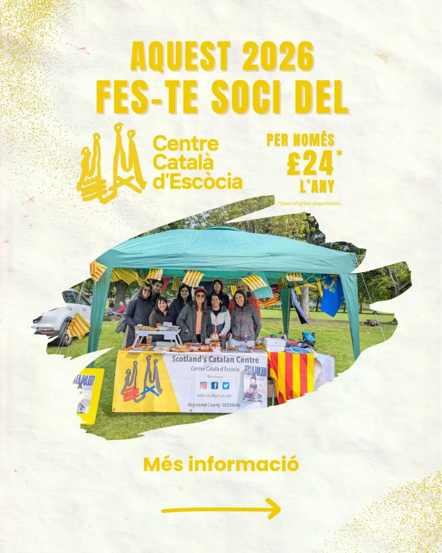 Bon dia! Esperem que hagueu passat unes bones festes i encareu aquest any nou amb moltes ganes de Cultura catalana &hearts;️

🤝Nosaltres engeguem el 2026 reintroduint el registre de membres del Centre Catal&agrave; d'Esc&ograve;cia. 

🌟Fer-vos soci