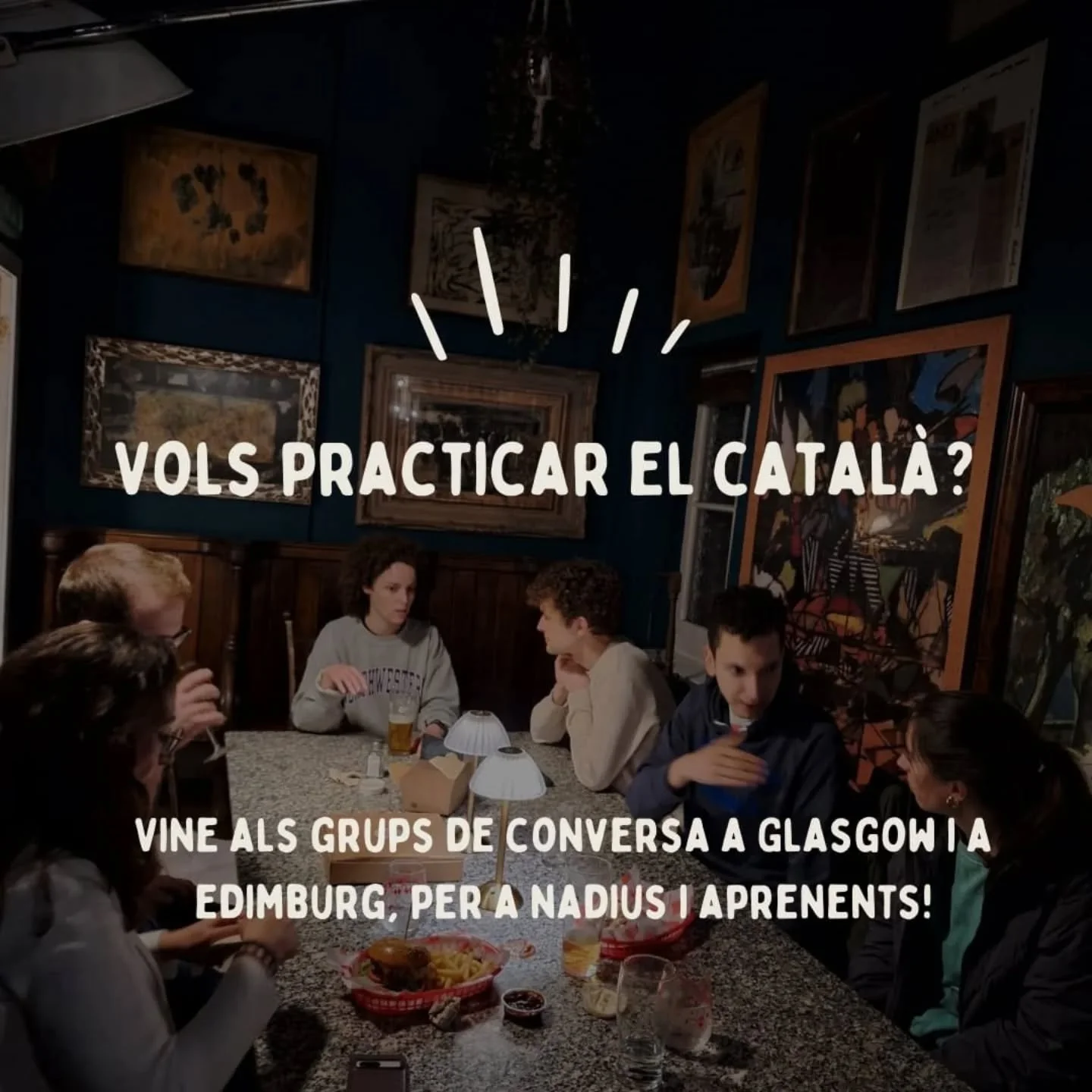 Vine a con&egrave;ixer altres catalanoparlants a Glasgow i Edimburg 🍻☕ Fem trobades informals a pubs i caf&egrave;s on parlem una estona en catal&agrave;. Tothom hi &eacute;s benvingut!