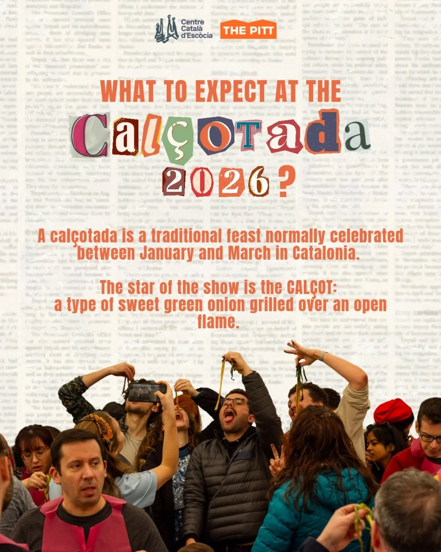 🔥🔥🔥Are you ready for next Saturday (21 March)? Come to @thepittmarket and enjoy a fantastic tradition from Catalonia: a "grilled onion festival" called Cal&ccedil;otada.

🧅There will be samples of "cal&ccedil;ots" on sale, as 