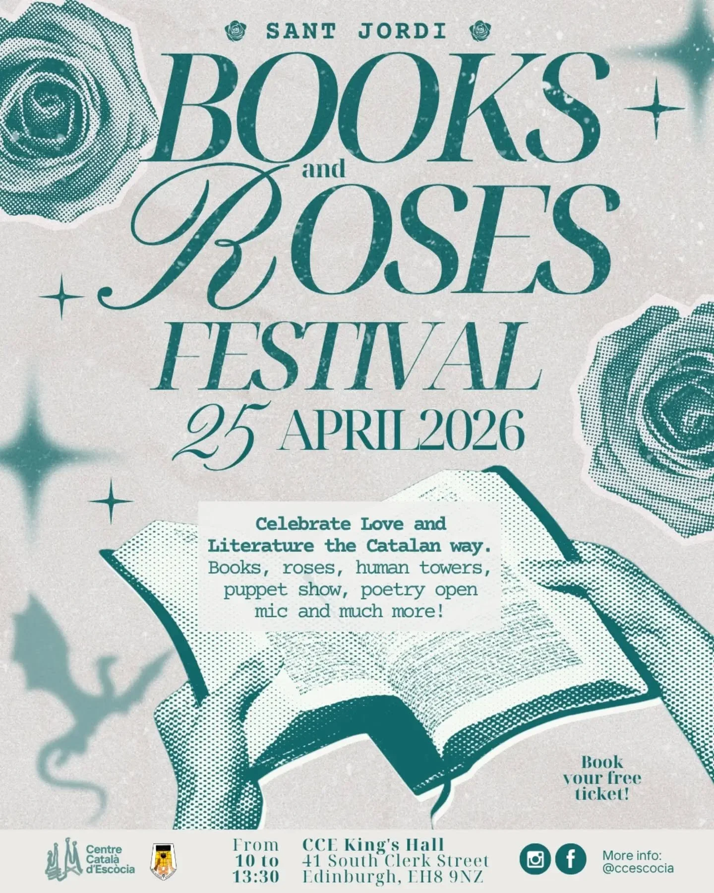 ❤️Did you know that Catalans don't celebrate Saint Valentine's Day? 

🐉Instead, they celebrate Love on Saint George's Day (Sant Jordi) which is also the day of Literature.

🌹📚People give each other books and red roses, making it the most beautiful