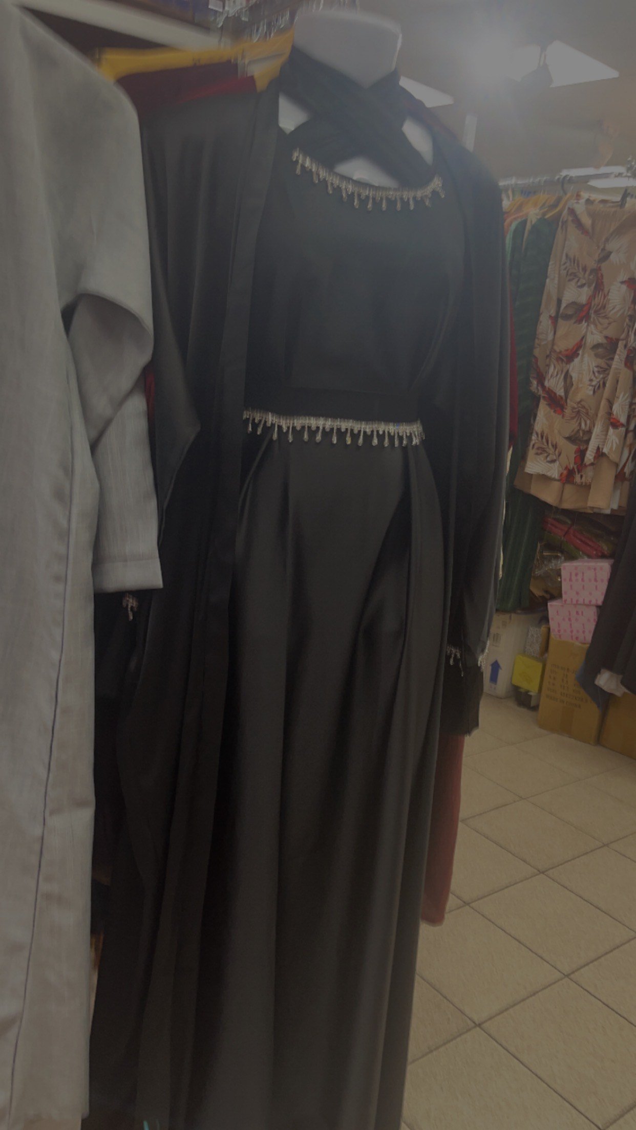 black open abaya