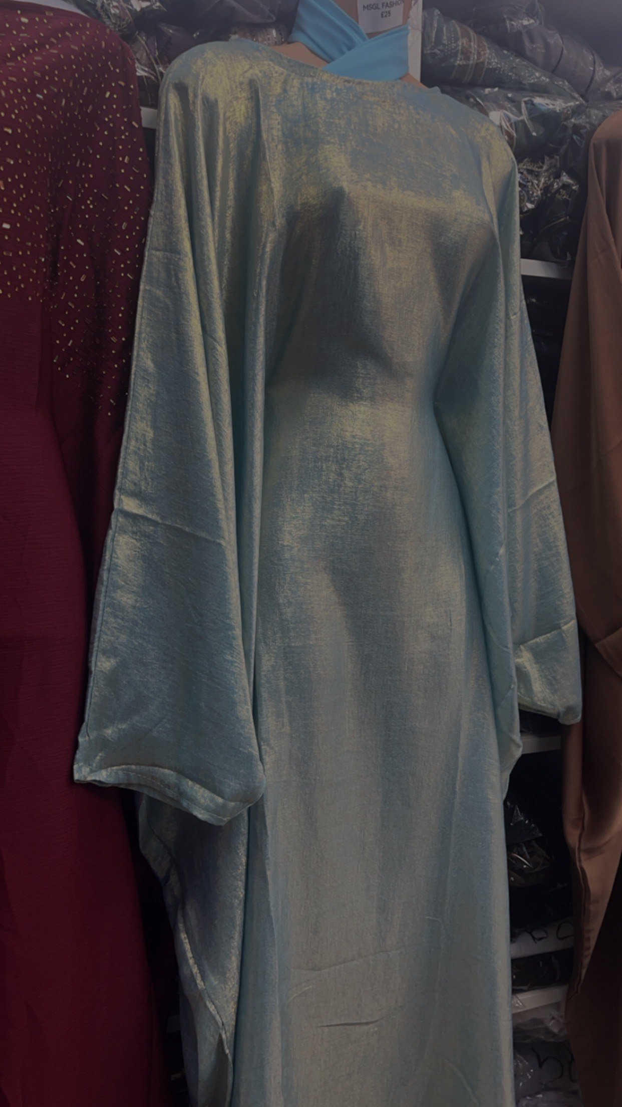 blue butterfly abaya