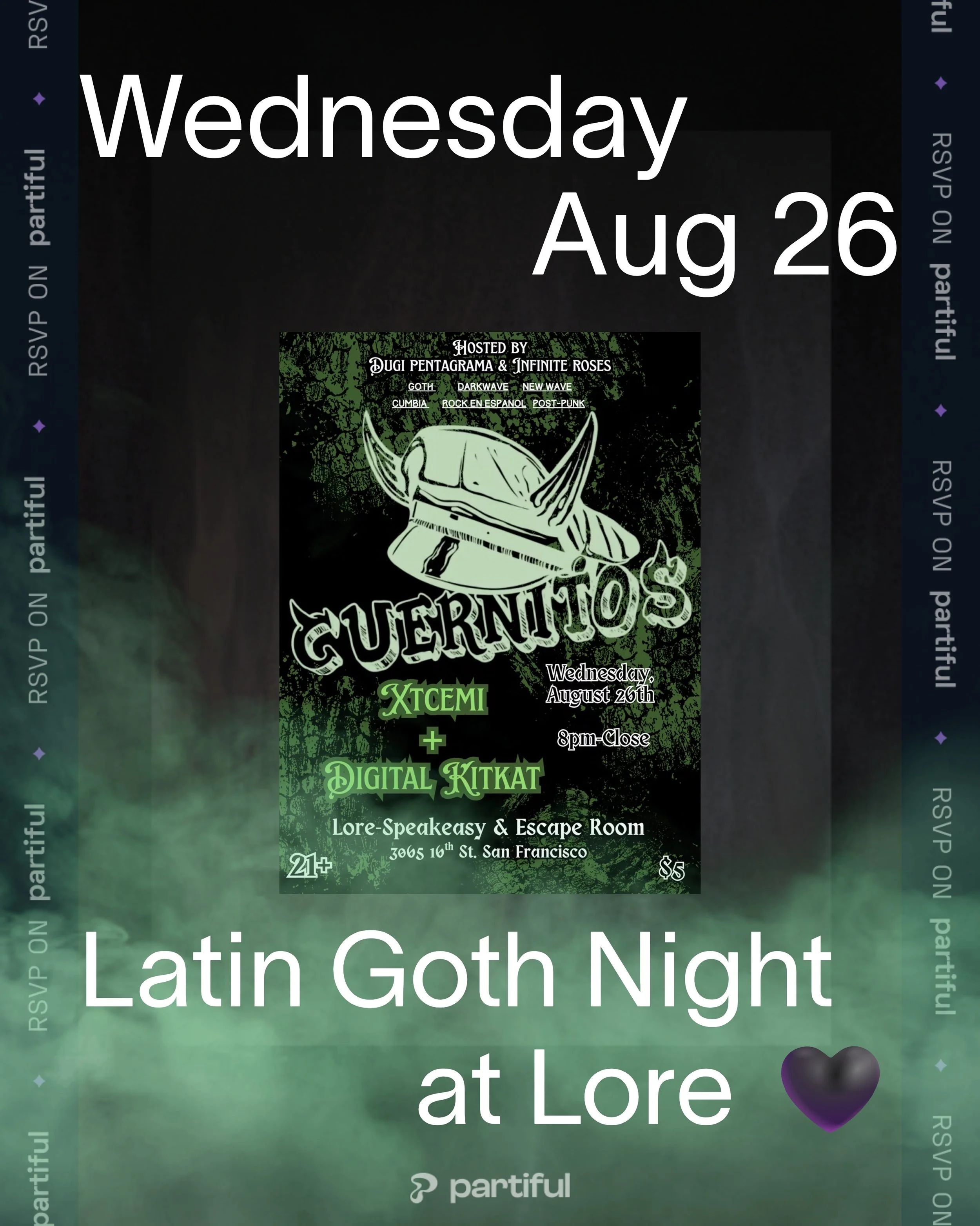 Latin Goth Night at Lore 🖤