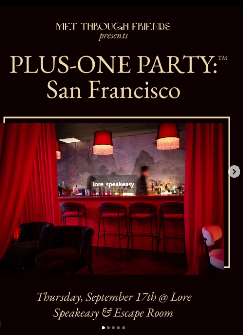 Plus-One Party™: San Francisco 💘