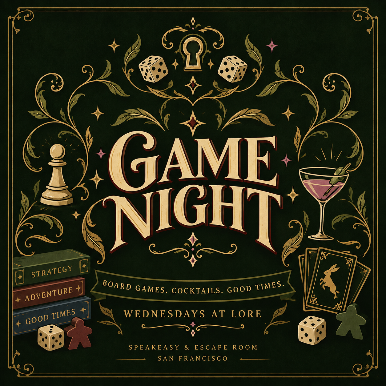 Game Night is on tonight at Lore!🎲 