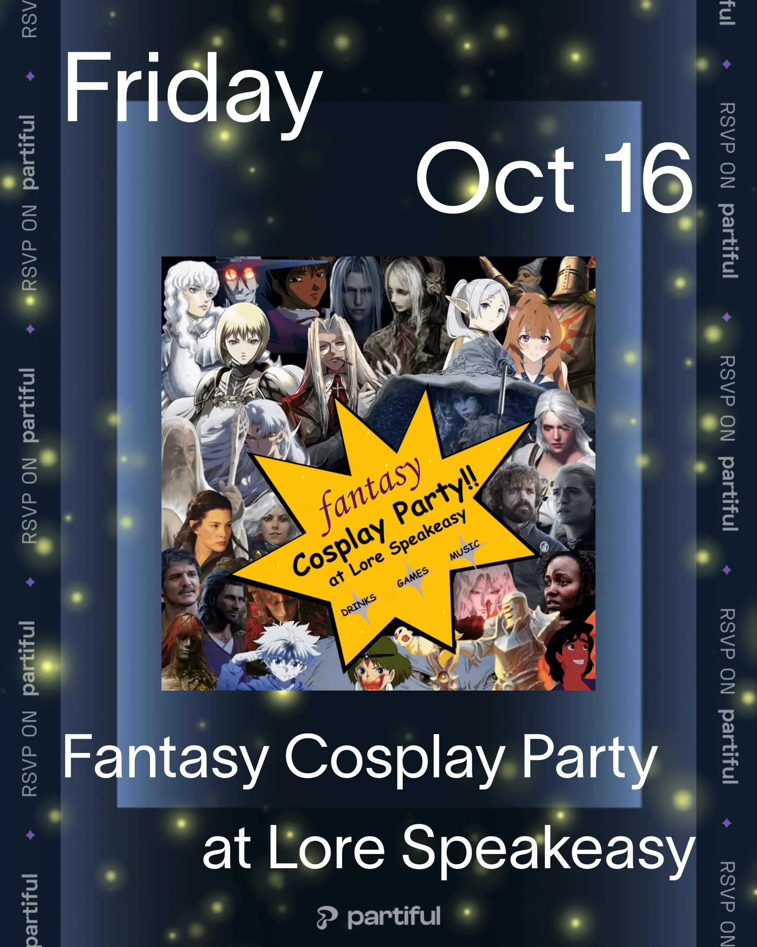 🎭 Fantasy Cosplay Party at Lore Speakeasy